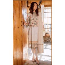 Off White Party Wear Suit Pakistani Designer Lawn Salwar Kameez